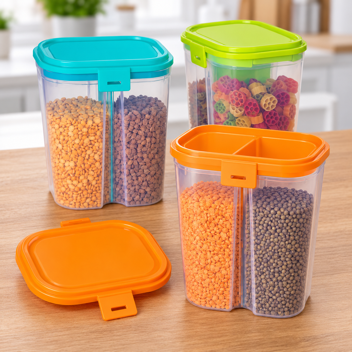 Divided Dry Food Container