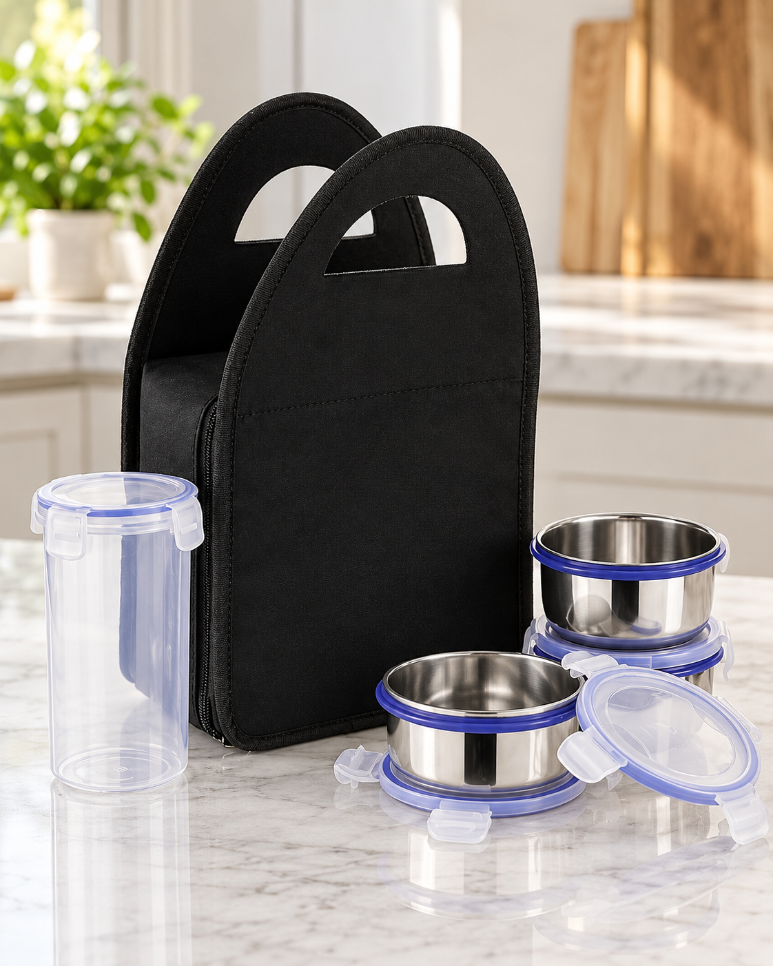 Lunch Container Set With Carry Bag
