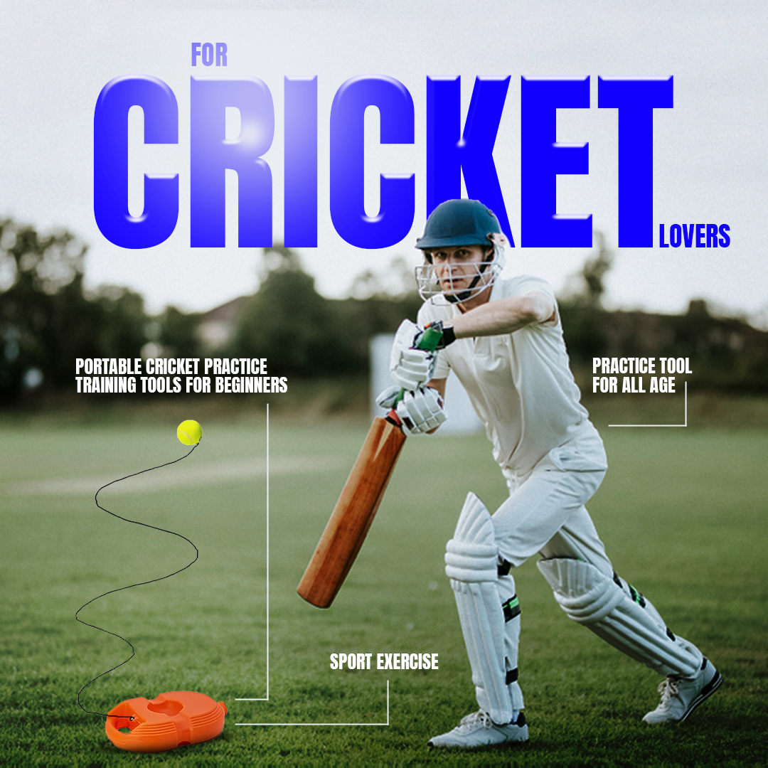 🏏Cricket Trainer Rebound Ball || Self Cricket Practice Training Tool for Adults & Kids