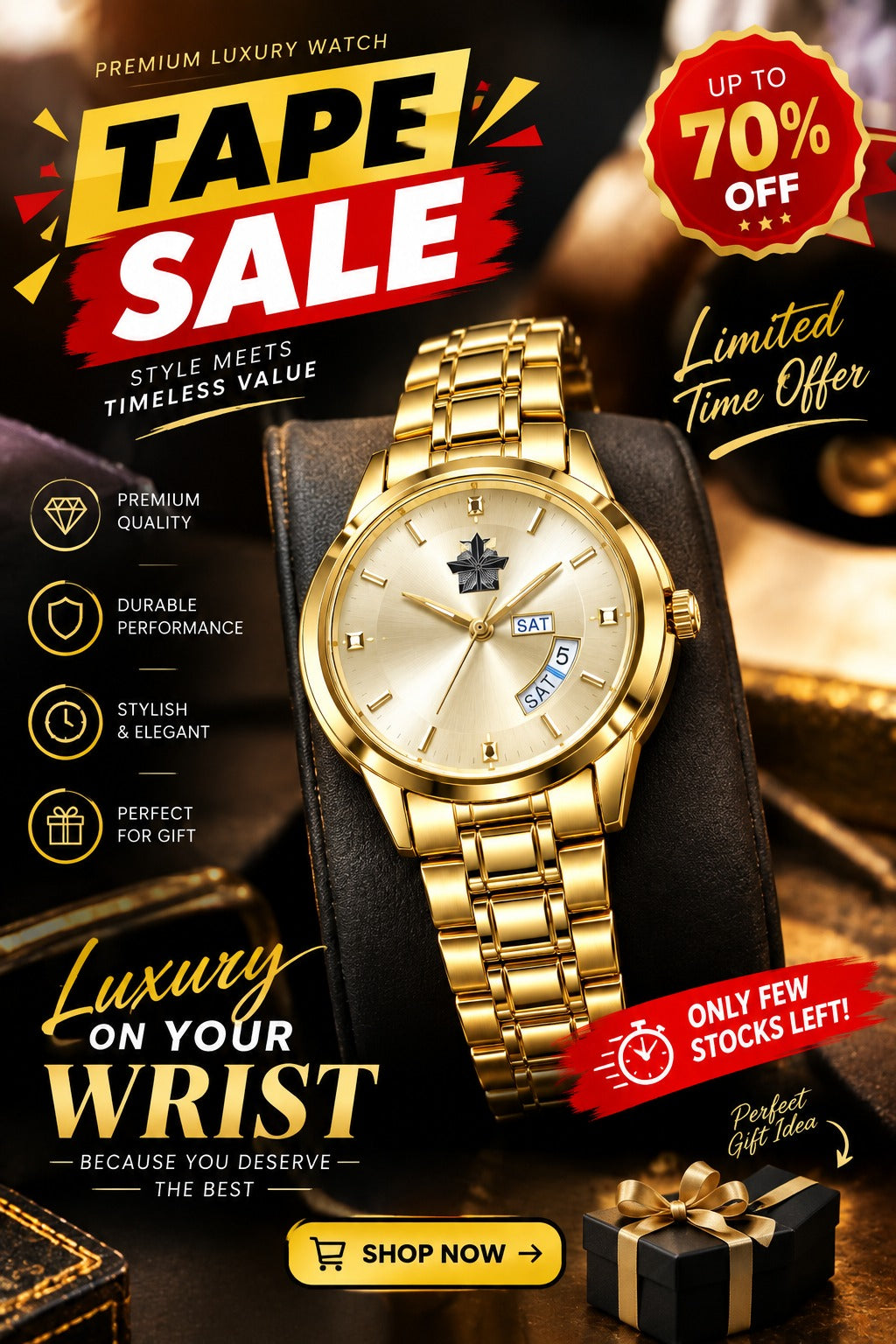 Scottish Club Royal Gold Diamond Watch