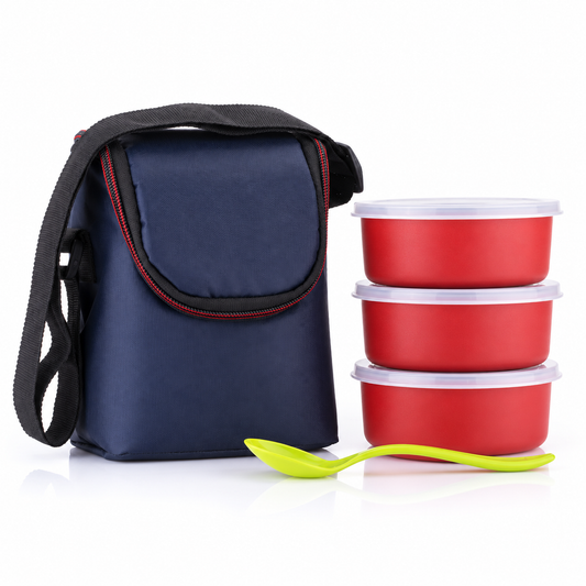 Lunch Box 3pcs. With Carry bag