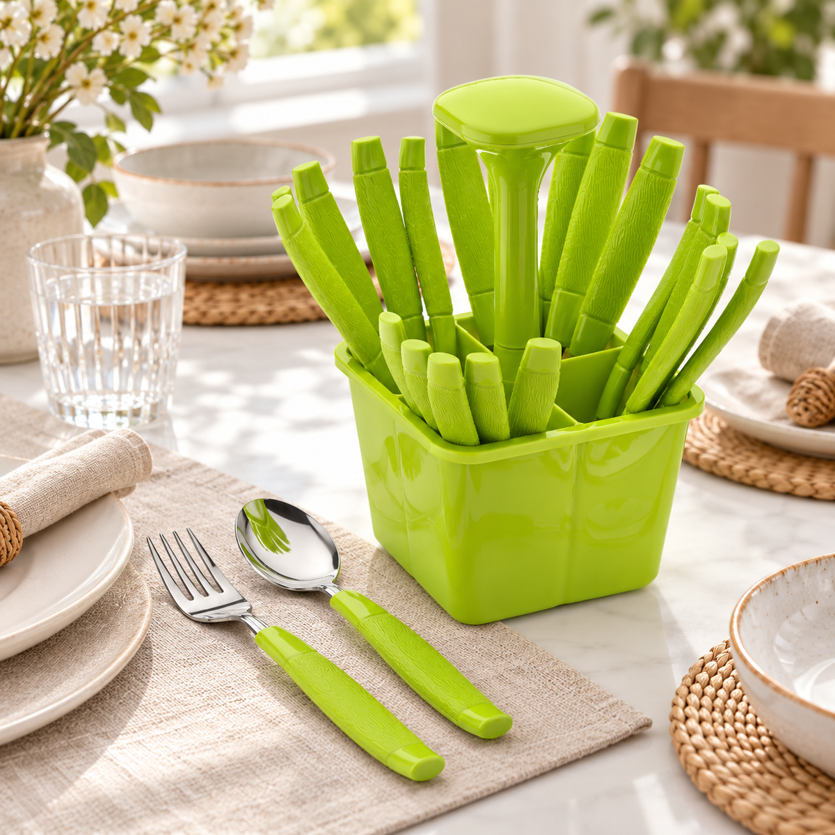 Lime Cutlery Set