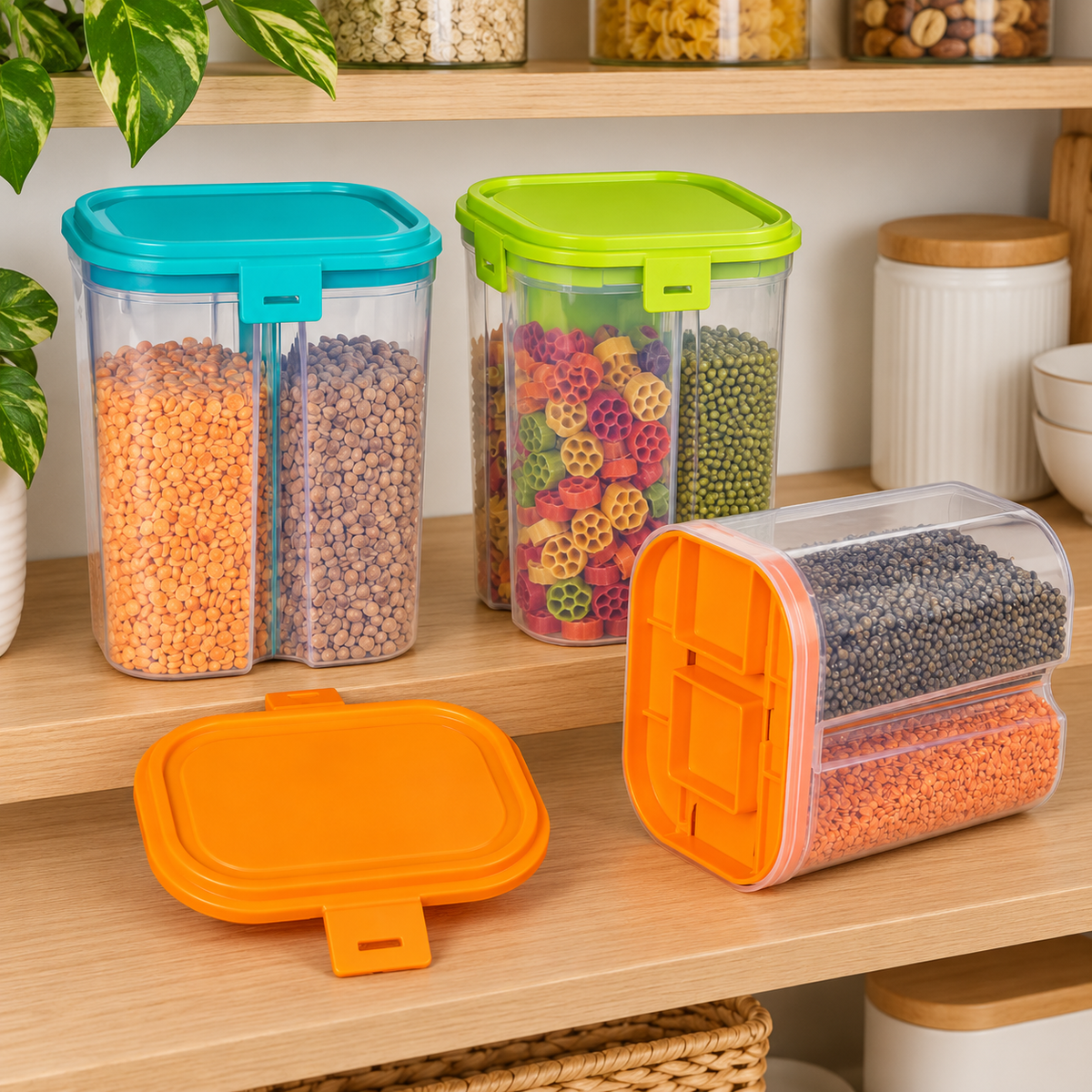 Divided Dry Food Container
