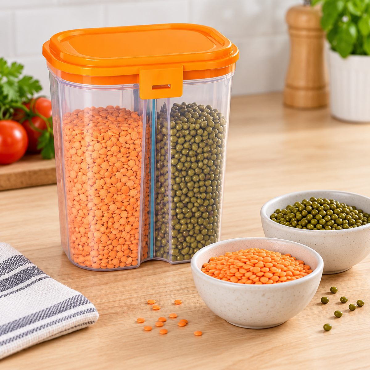 Divided Dry Food Container