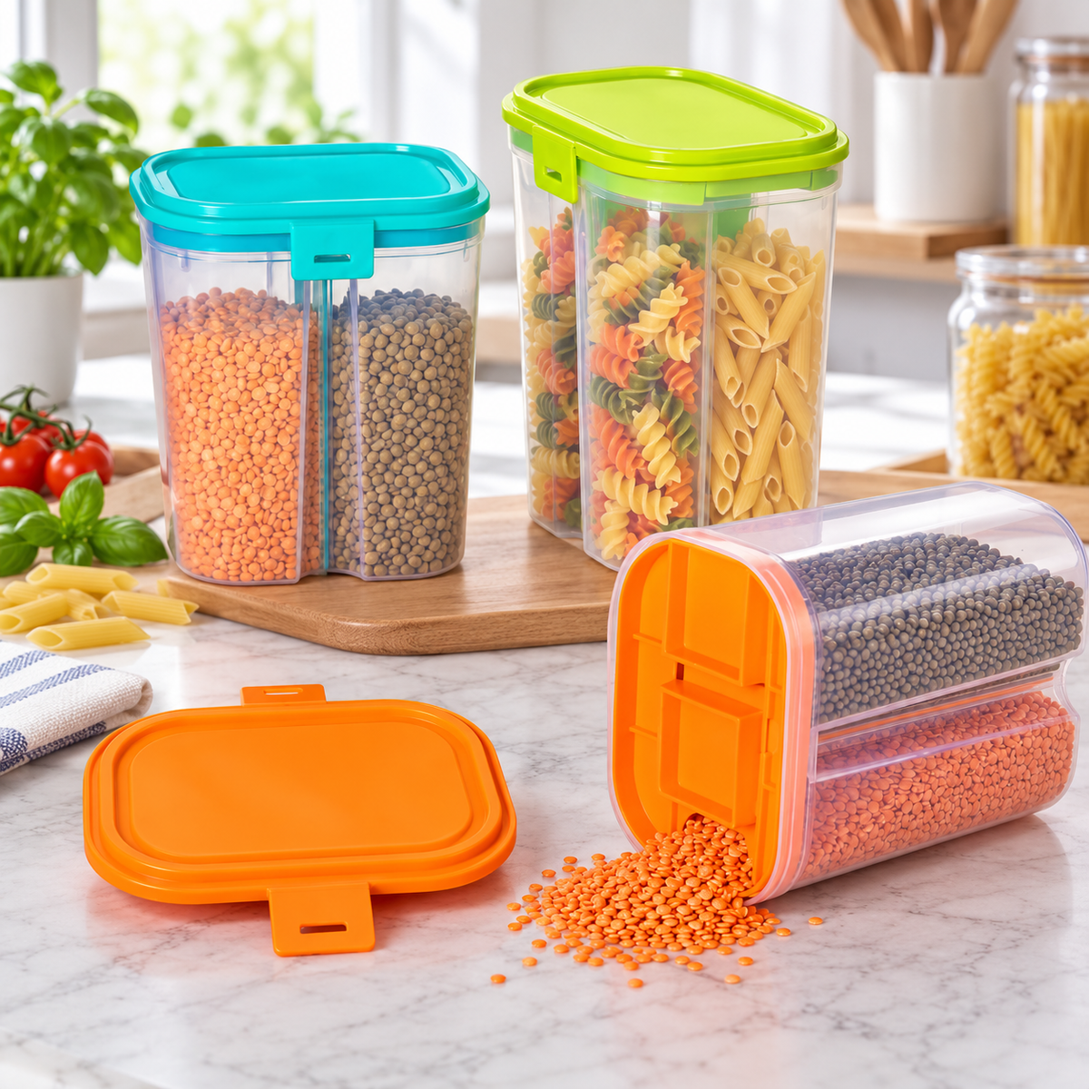 Divided Dry Food Container