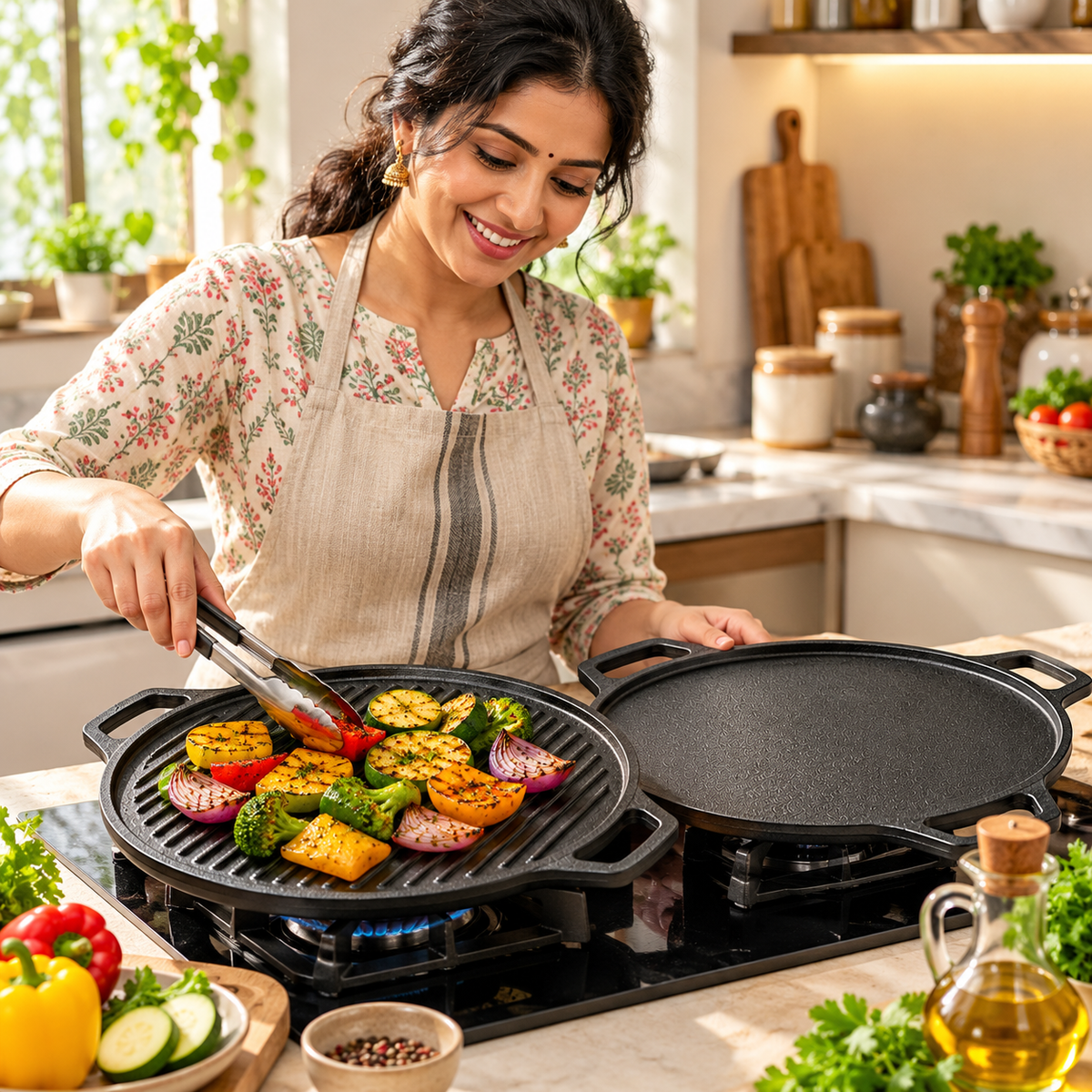 2 in 1 Grill & Griddle Pan