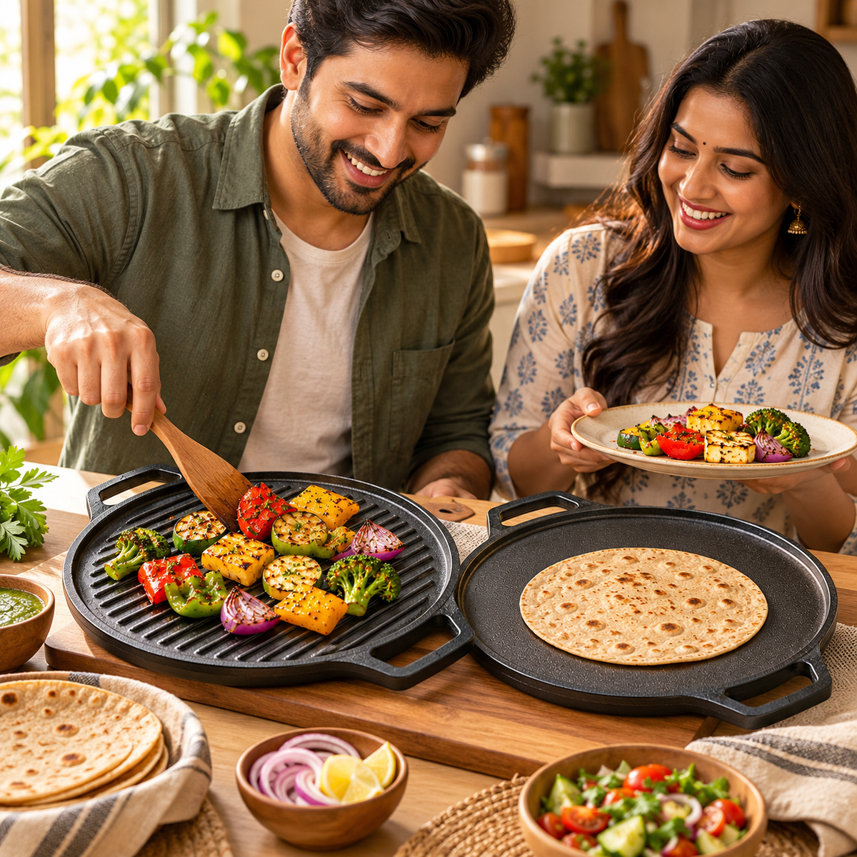2 in 1 Grill & Griddle Pan