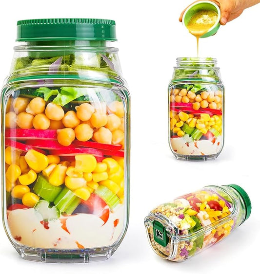 FreshMix Salad Jar with Separate Dressing Cup