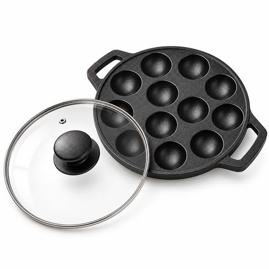 Cast Iron Appam Pan 12 With Lid
