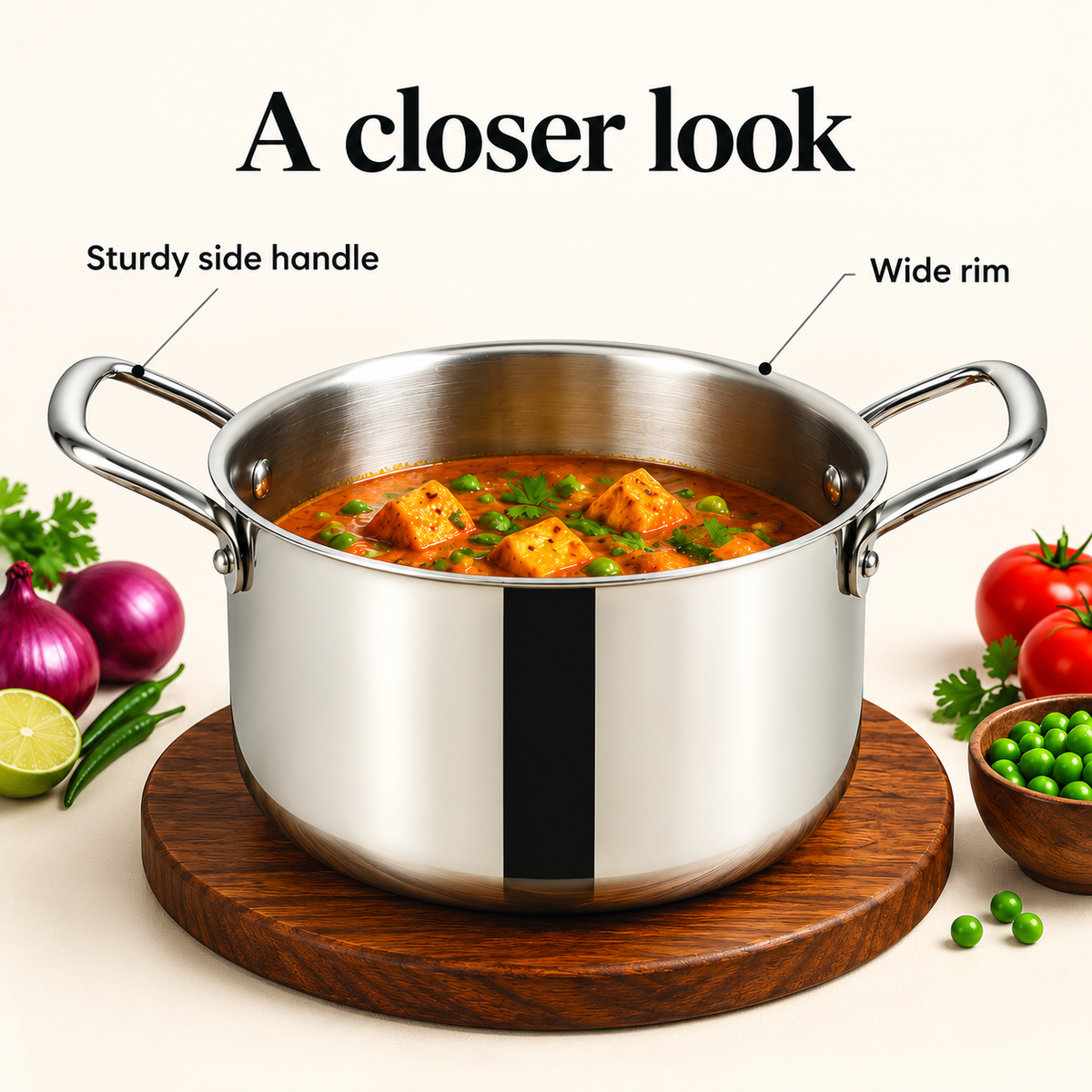 S.S Tri Ply Cookpot