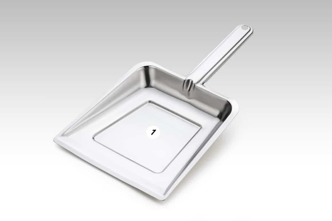 Metal Dustpan with Long Handle