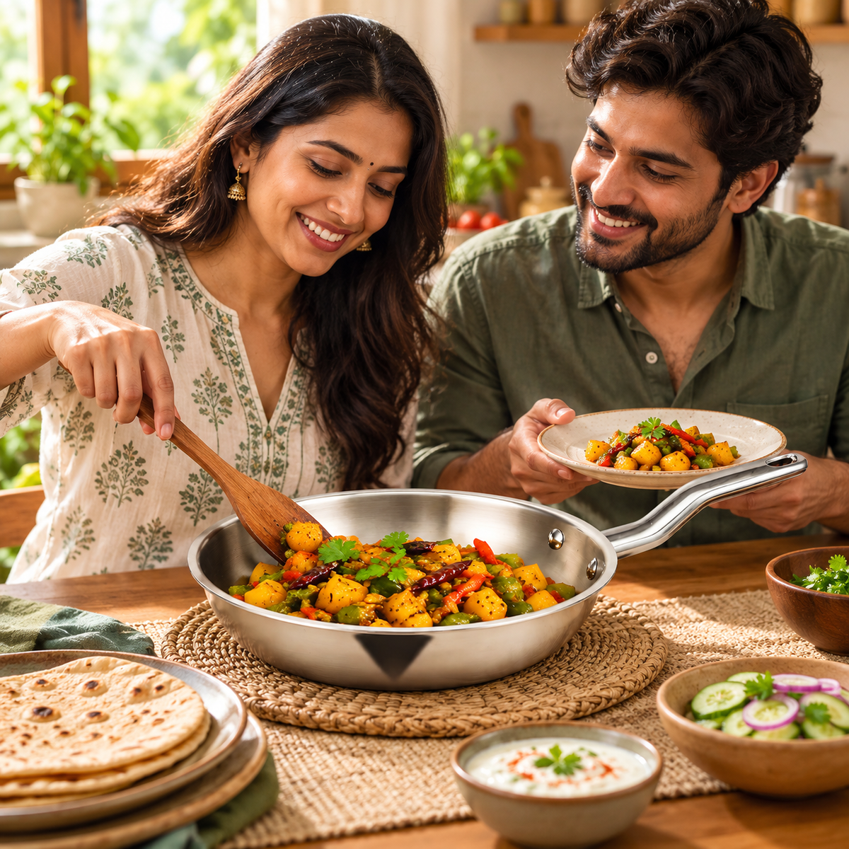 S.S Tri Ply Fry Pan