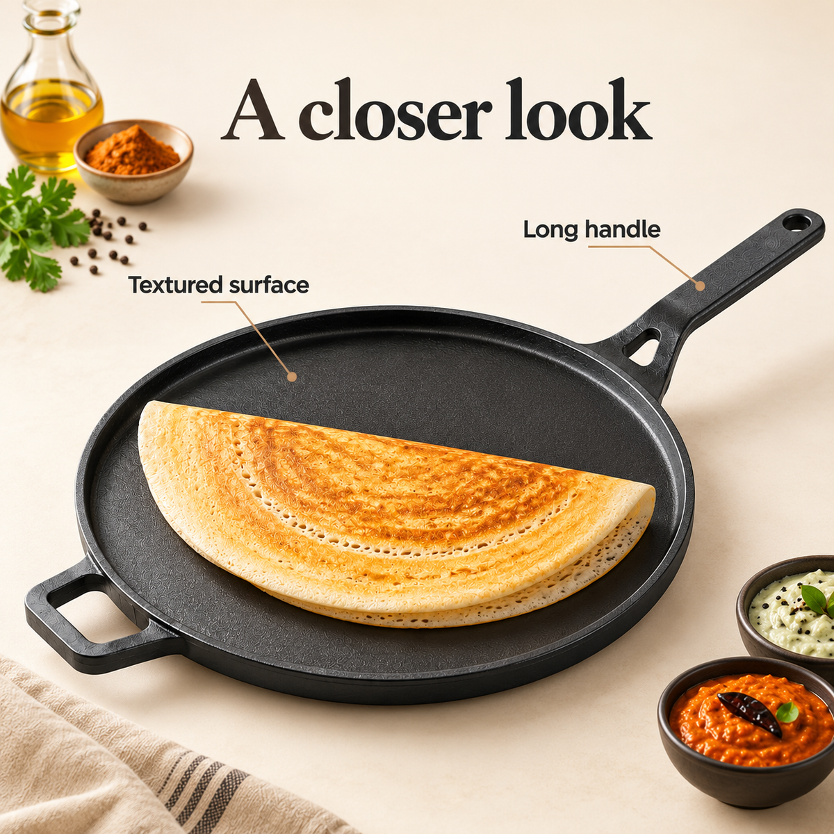 Long Handle Dosa Tawa