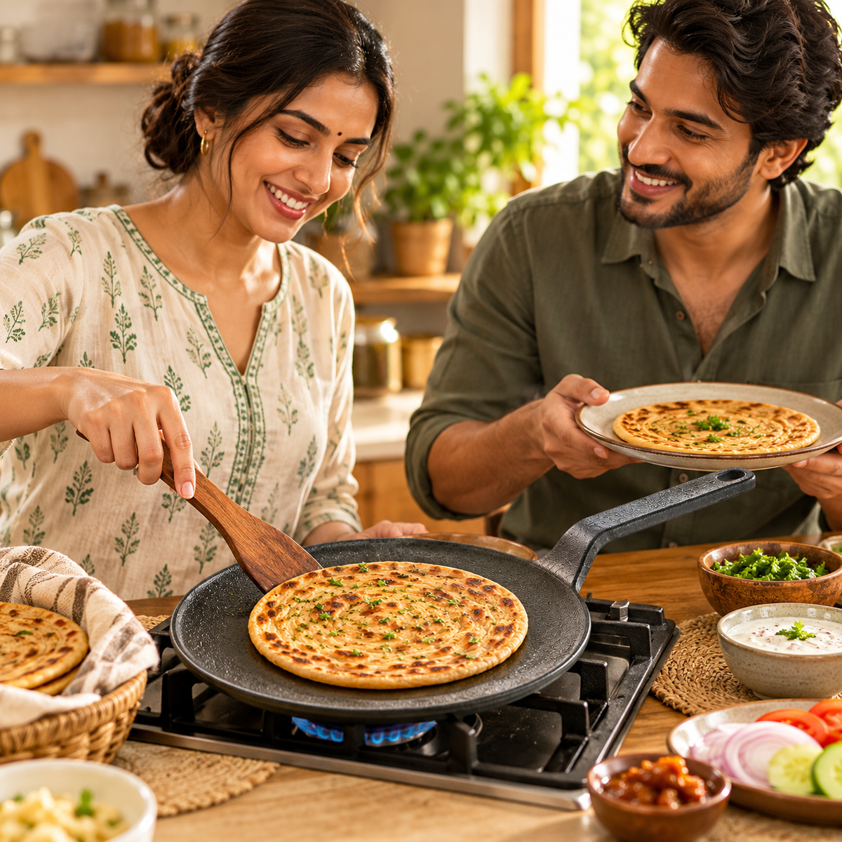 Long Handle Roti Tawa