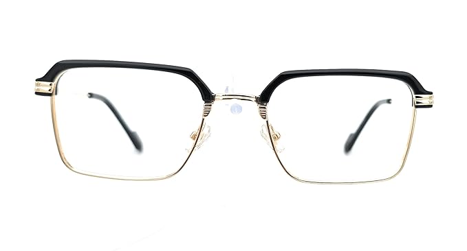 Half-Rim Rectangular Reading Glasses – Lightweight Metal Frame Readers for Men & Women