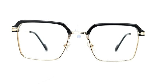 Half-Rim Rectangular Reading Glasses – Lightweight Metal Frame Readers for Men & Women