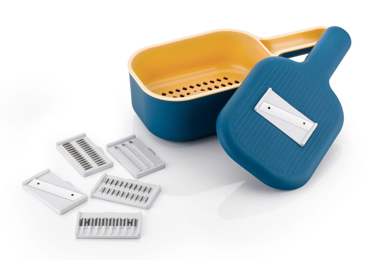 Multi-Function Vegetable Slicer & Grater Set with Drain Basket Container
