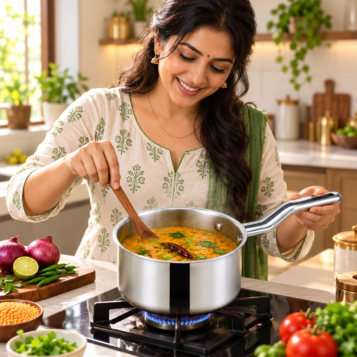 S.S Tri Ply Sauce Pan