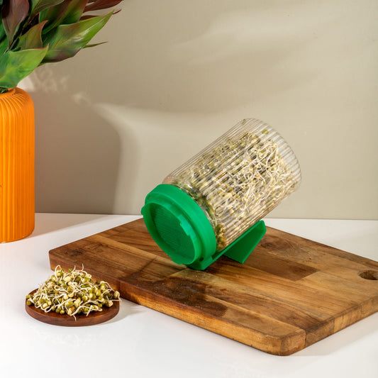 Sprout Maker Jar with Stand 🌱 – Buy 1 Get 1 FREE | Easy Home Sprouting