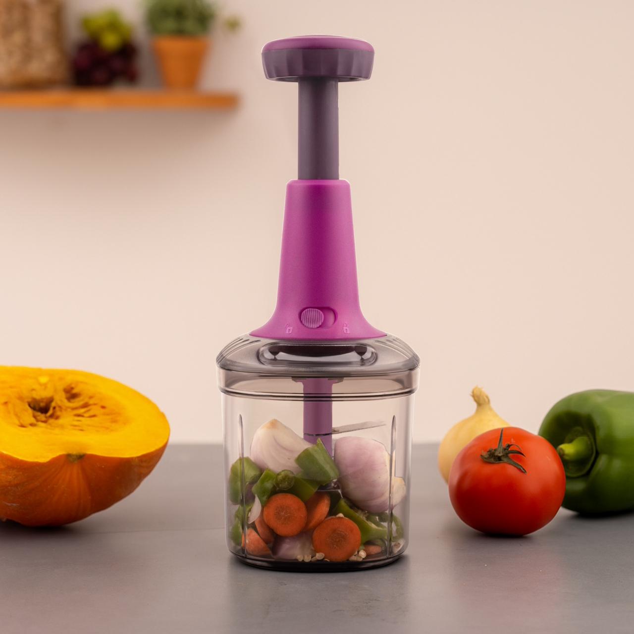10-Sec Push Chopper – Fast Onion & Vegetable Cutter