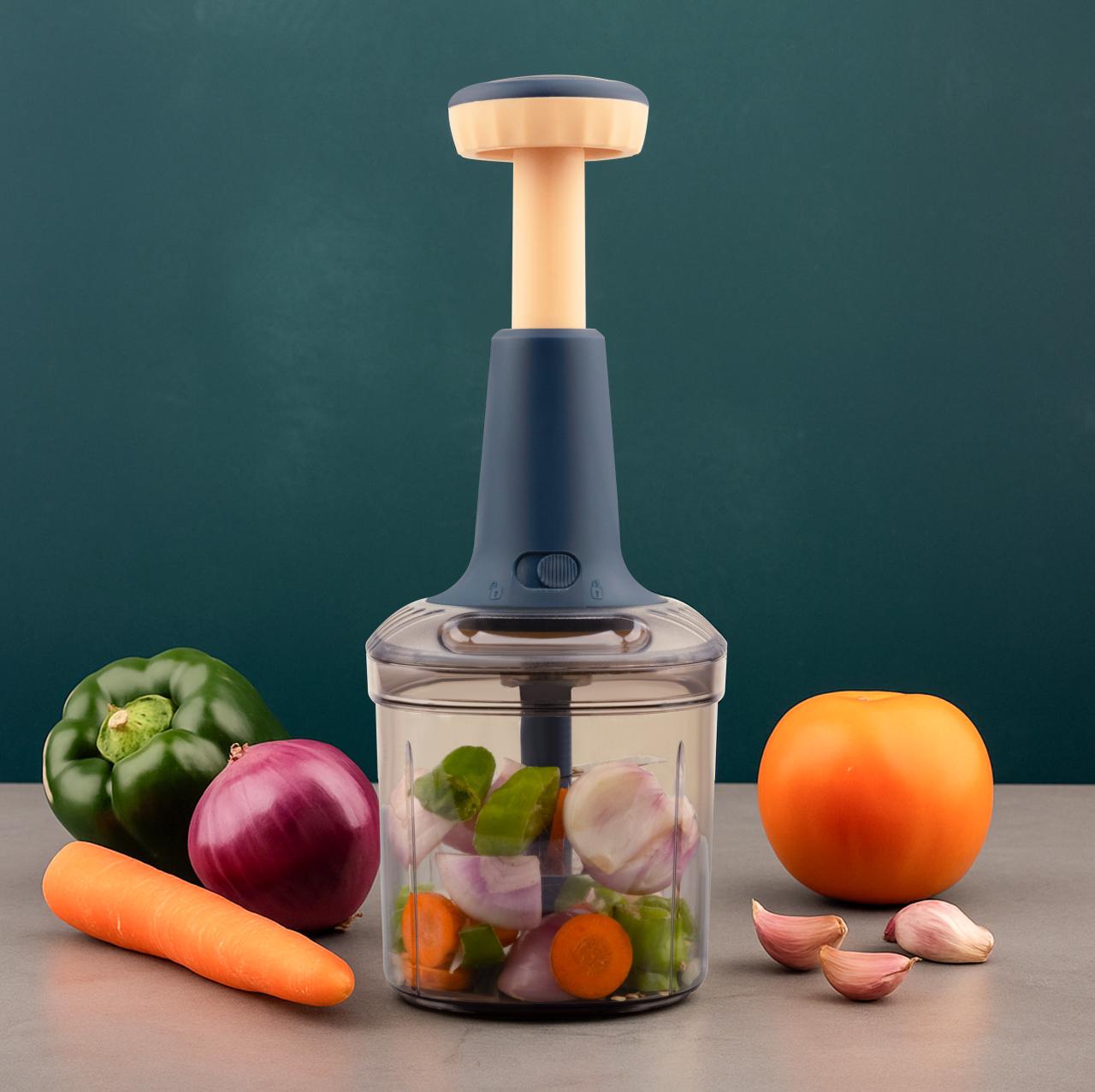 10-Sec Push Chopper – Fast Onion & Vegetable Cutter