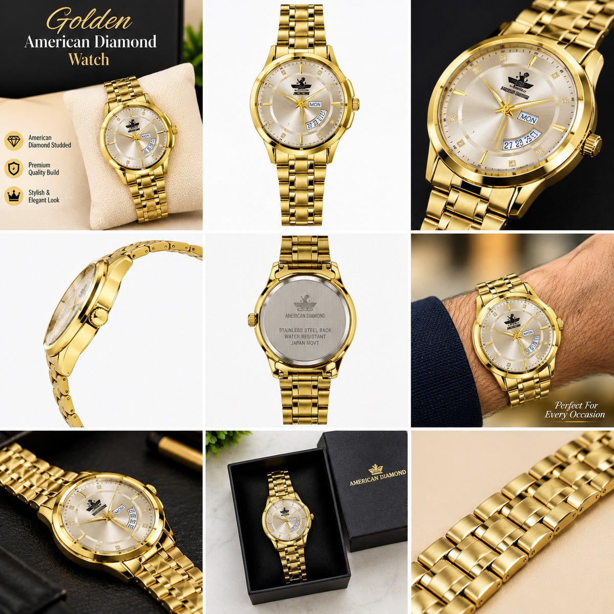 Scottish Club Royal Gold Diamond Watch